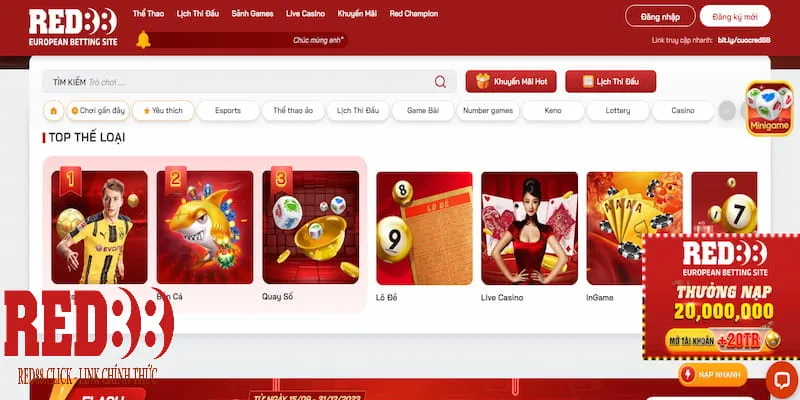 Giới thiệu Red88.click và top 3 siêu phẩm cá cược tại đây